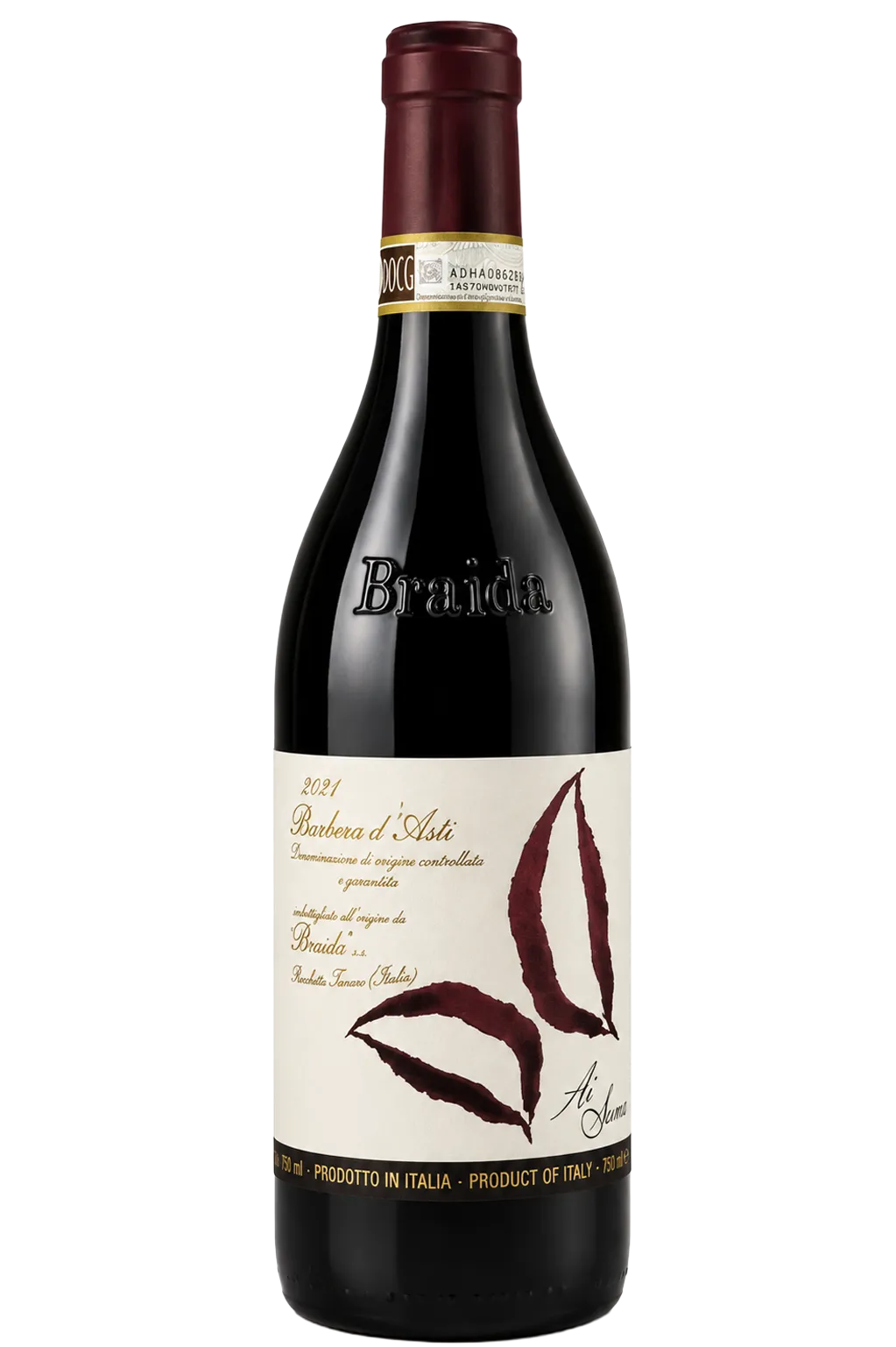 Braida Ai Suma Barbera d'Asti Superiore DOCG, Rotwein aus dem Piemont, Flasche 0,75 l
