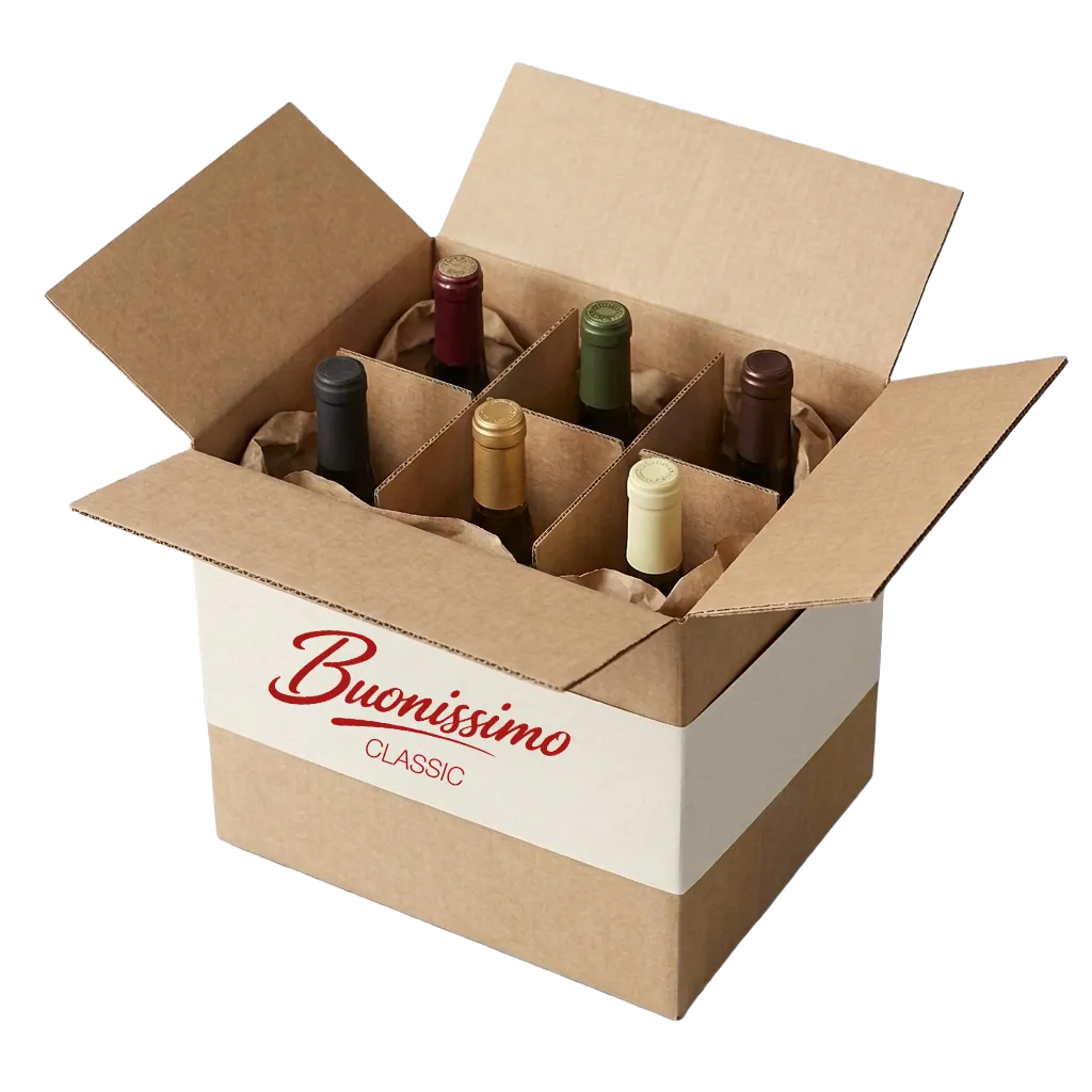 Buonissimo Überraschungsbox Classic mit italienischen Weinen im Versandkarton