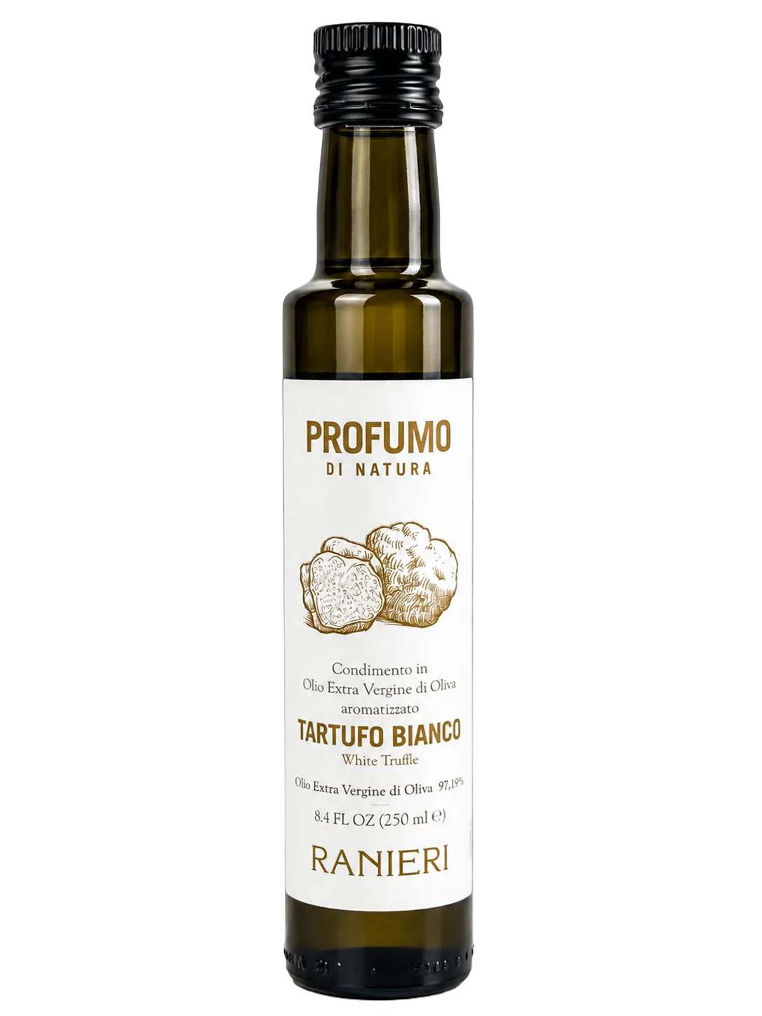 Ranieri Olivenöl mit weißem Trüffel, Trüffelöl in der Flasche