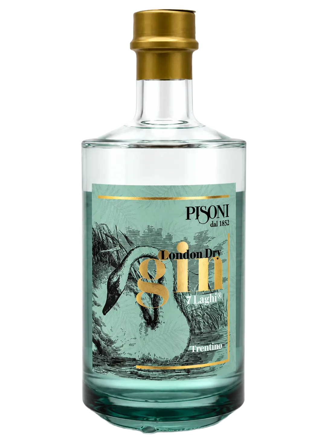 Pisoni London Dry Gin aus dem Trentino, Flasche